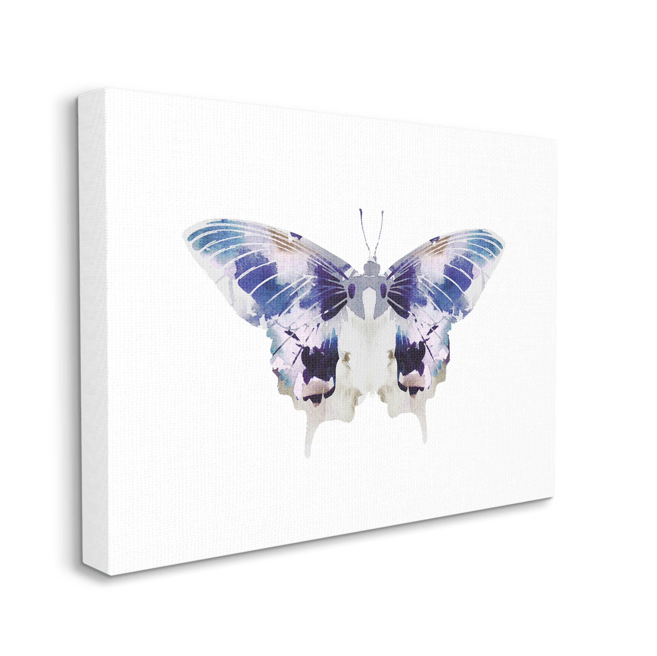 Stupell Industries Vivid Purple Butterfly Insect Graphic Art Gallery Wrapped Canvas Print Wall Art, Design by Leah Straatsma
