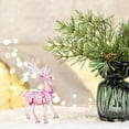 thumbnail image 6 of hulanddfd Christmas Crystal Deer Animals Decoration, Crystal Reindeer Figurines Ornament Desktop Decor for Xmas Tabletop Holiday Party Wedding Desktop Home Decor Pink, 6 of 6