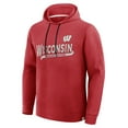 thumbnail image 4 of Men's Fanatics Red Wisconsin Badgers Hometown Premium Huddle Up Long Sleeve Hoodie T-Shirt, 4 of 5
