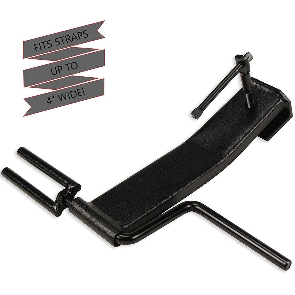 Cargo TieDown Strap Winder, Powder Coated Black. Flatbed Trailer Winch