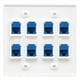 thumbnail image 2 of 3X Placa de Pared Ethernet 8 Puertos - Doble Banda Cat6 RJ45 Conector Cable de Red Placa Frontal Hembra Una Hembra - Azul, 2 of 5