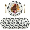 thumbnail image 5 of Ryvnso Cat Pattern Round Plate Mats Dining Table Placemat Set of 4 for Holiday Decoration, 5 of 7