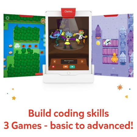 Coding Starter Kit for iPad - 3 Hands-on Learning Games - Ages 5-10+ - Learn to Code, Coding Basics & Coding Puzzles iPad Base Included