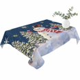 thumbnail image 2 of Navy Blue Christmas Snowman Table Cloth Waterproof Tablecloths, Winter Xmas Tree Snowflakes Tablecloth Dining Table Cover for Kitchen Party Tabletop Outdoor, Rectangle Tablecloth 60x84 Inch, 2 of 9