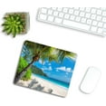 thumbnail image 4 of Sandy Beach with Palm and Turquoise sea Mouse Pad Non-Slip Rubber Base Gaming MousePads for Computers Laptop Office, Computer Mouse Pad for Wireless Mouse, 9.5"x7.9"x0.12" Inch(240mm x 200mm x 3mm), 4 of 5