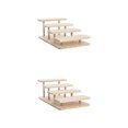 thumbnail image 3 of Thinsony Modern Wooden Rack Glasses Display Stand Holder Organizer 4 Layer 2Set, 3 of 6