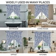 thumbnail image 3 of Watercolor Floral Swag Curtains for Kitchen/Bedroom/Living Room, Spring Flower Leaves Botanical Blue Scalloped Curtains 63 Inch Long, Window Swag Topper Curtains Valances 2 Panels Set 36"x63", 3 of 8