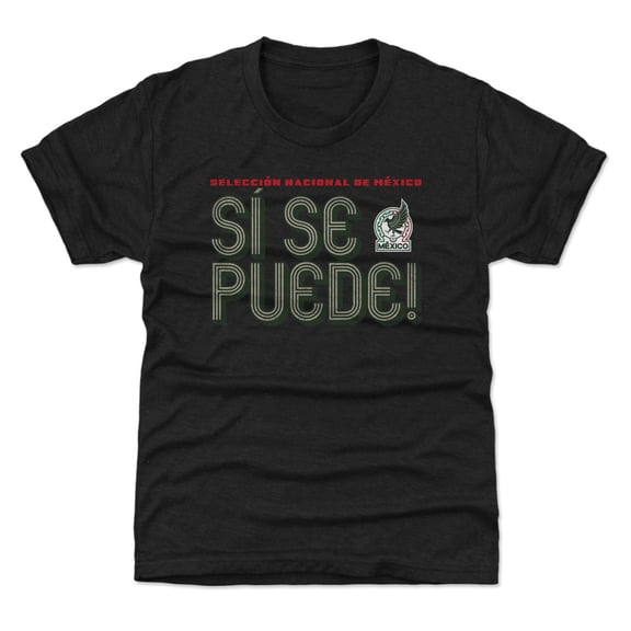Youth 500 Level Black Mexico National Team Si Se Puede Inline Bold T-Shirt
