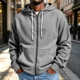 thumbnail image 2 of NominalSnug Zip up Hoodies for Mens Long Sleeve Jackets Casual Hooded Sweatshirts Warm Coat with Pockets, 2 of 8