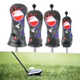 thumbnail image 6 of 4x Golf Club Head Covers Golf Wood Headcover Protector Head Covers Guard Fashion with Number Tag for Golfer Gift Unisex Accessories Cup Black, 6 of 10