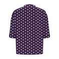 thumbnail image 7 of HongQid Womens Summer Tops Short Sleeve with Pocket Crew Neck Shirts Loose Casual Tshirts Polka Dots, 7 of 7