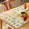 thumbnail image 4 of Summer Lemons Placemats Set of 8 Retro Farmhouse Botanical Fruit Leaves Place Mats Indoor Wipeable Table Mats Washable Cloth Dining Table Placemats for Kitchen Holiday Party Home Decor 13x19 Inch, 4 of 9