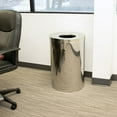 thumbnail image 4 of Genuine Joe 30 Gallon Stainless Steel Trash Receptacle - 30 Gal Capacity - Durable, Heavy Duty - 31.5" Height X 20" Diameter - Stainless Steel - Silver - 1 Each, 4 of 7
