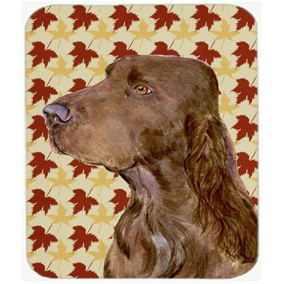 Field Spaniel Fall Leaves Portrait Mouse Pad, Hot Pad Or Trivet
