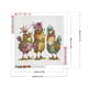 thumbnail image 2 of Pintura de diamante 5D DIY, taladro redondo completo, kit de tres pollos, decoración del hogar, 40x40cm, 2 of 9
