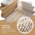 thumbnail image 4 of Unique Bargains Ultra Soft Non Slip Machine Washable Chenille Bath Mat Khaki 24" x 16", 4 of 7
