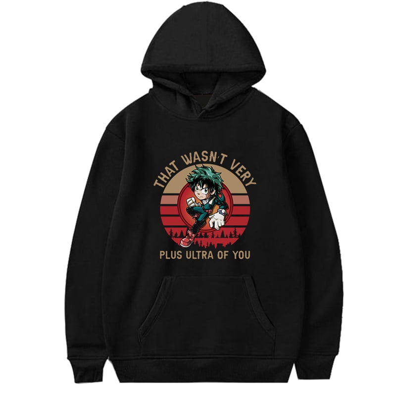 My Hero Academia Letter Printed Hooded Sweatshirt Kuwait Ubuy