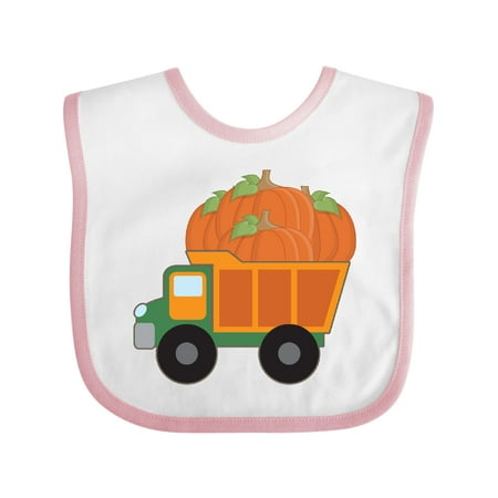 

Inktastic Pumpkin Truck Thanksgiving Halloween Gift Baby Boy or Baby Girl Bib