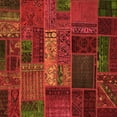 thumbnail image 1 of Ahgly Company Indoor Square Oriental Orange Modern Area Rugs, 5' Square, 1 of 4