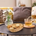 thumbnail image 6 of 10Pcs Wicker Bread Basket,Handwoven Oval Small Basket, Oval Woven Tabletop Fruit Vegetables Food Serving Basket for Kitchen, Home, Restaurant, 6 of 6