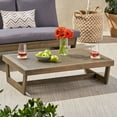 thumbnail image 2 of GDF Studio Elloree Outdoor Acacia Wood Coffee Table, Gray, 2 of 7