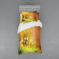 thumbnail image 1 of Ambesonne Watercolor Bedding Set 3 Pcs, Dandelions Fawn Colors, Twin, Yellow Green, 1 of 3