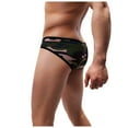 thumbnail image 4 of Odeerbi Mens Underwear Seamless Thongs Briefs Trunks Camouflage Low Waist Breathable Three-dimensional Mesh Blue, 4 of 9