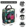 thumbnail image 2 of Floral Botanical Lunch Bag with Hummingbird and Rose Print, Insulated and Leakproof Lunch Tote for Women, Work, School, Spring and Autumn Outdoor Events, 2 of 6