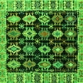 thumbnail image 1 of Ahgly Company Indoor Square Abstract Green Modern Area Rugs, 4' Square, 1 of 4