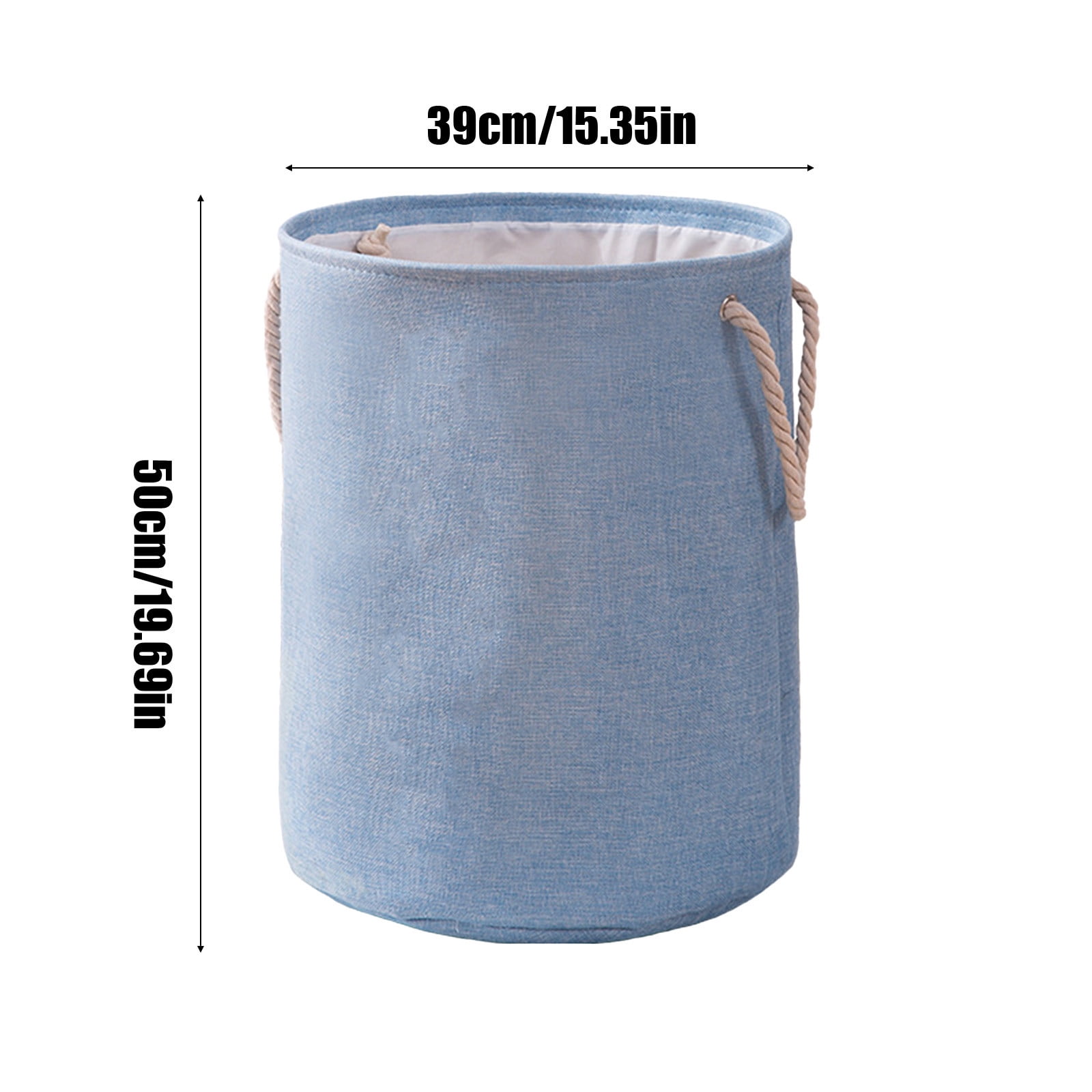 Miogawg Laundry Basket, Waterproof Canvas Large Clothes Basket, Kids Nursery Hamper For Kids Room Toy Storage, Collapsible Round Laundry Hamper With Handles For Blankets, Toys And Clothes