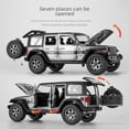 thumbnail image 4 of Simulación 1:22Jeep Wrangler coche en miniatura de aleación Jeep Pull Back Toy Car Pickup modelo de coche, 4 of 5