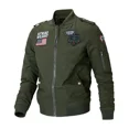 thumbnail image 3 of Chaqueta de béisbol de otoño 2024 para hombre, chaqueta informal de moda ajustada con bordado de manga larga, chaqueta de motociclista a prueba de viento estilo Harajuku callejero, 3 of 4