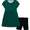 Green/Black, variant on Wonder Nation Girls Dress and Biker Shorts Set, 2-Piece, Sizes 4-18 & Plus