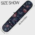 thumbnail image 3 of Yayeee Double Oven Mitt Kitchen Heat Resistant Baking 35" x7" Quilted Glove, Red and Blue Fireworks Pattern, 3 of 6