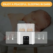 Baby Bottle Warmer, Lychee 4-in-1 Double Bottles Warmer & Sterilizer Fast Milk Warmer Babies Food Heater/Defrost with LCD Touch Display & 48H Accurate Temperature Control for Breastmilk/Formula