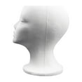 thumbnail image 3 of Niovtt Foam Female Mannequin Head Wigs Glasses Cap Display Holder Stand (White), 3 of 7