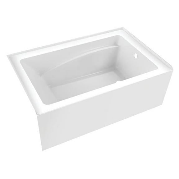 Aqua Eden 54 in. Acrylic Alcove Tub with Right Hand Drain, Glossy White
