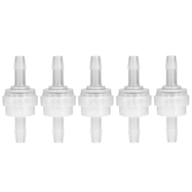 5 válvulas de retención de plástico antirretorno unidireccionales para tratamiento de agua (5 mm)