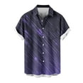 thumbnail image 4 of Mens Casual Manga Corta Botón Abajo Camisas Turndown Cuello Blusa de Impresión, Poliéster Ligero Top de la Moda para el Verano Al Aire Libre Y el Uso Diario, 4 of 6