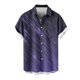 thumbnail image 4 of Mens Casual Manga Corta Botón Abajo Camisas Turndown Cuello Blusa de Impresión, Poliéster Ligero Top de la Moda para el Verano Al Aire Libre Y el Uso Diario, 4 of 6