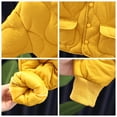 thumbnail image 4 of Lovskoo 1-5T Toddler Newborn Baby Boys Bomber Jacket and Pants 2Pcs Outfits Winter Warm Clothes Kids Quilted Coat Tops+Trousers Set Yellow, 4 of 6