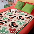 thumbnail image 5 of Christmas Cartoon Mouse Flannel Blanket, Xmas Peppermint Candy Throw Blanket Gifts for Kids Men Women, Funny Holiday Stripes Soft Blanket for Bedding Sofa 50 x 60 Inch, 5 of 6
