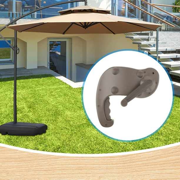 Manivela para sombrilla de patio, repuesto para sombrilla, soporte estable, accesorio para sombrilla de exterior, soporte para patio y playa. Champán