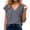 a-125Grey20, variant on Womens Solid Color Wrap Front Blouse With V Neck Short Sleeves Textured Straight Hem For Office Work Casual Daily Wear Date Outings Grey XXL