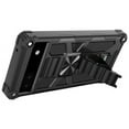 thumbnail image 3 of Ring Kickstand Phone Case for Google Pixel 6a w/Tempered Glass Screen Protector for Car Mount Hybrid Hard Shockproof Case - Black, 3 of 7