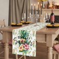 thumbnail image 2 of Table Runners 90 Inches Long Dress Scarves, Pink Yellow Floral Farmhouse Coffee/Dining/Kitchen Table Runner for Living Room, Green Summer Botanical Pastoral 13x90 Inch, 2 of 9