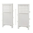 thumbnail image 3 of Suncast FS4423D Outdoor Patio 4 Panel Screen Enclosure Gated Fence, Plastic, White, 44 in H x 24 in D, 3 of 9