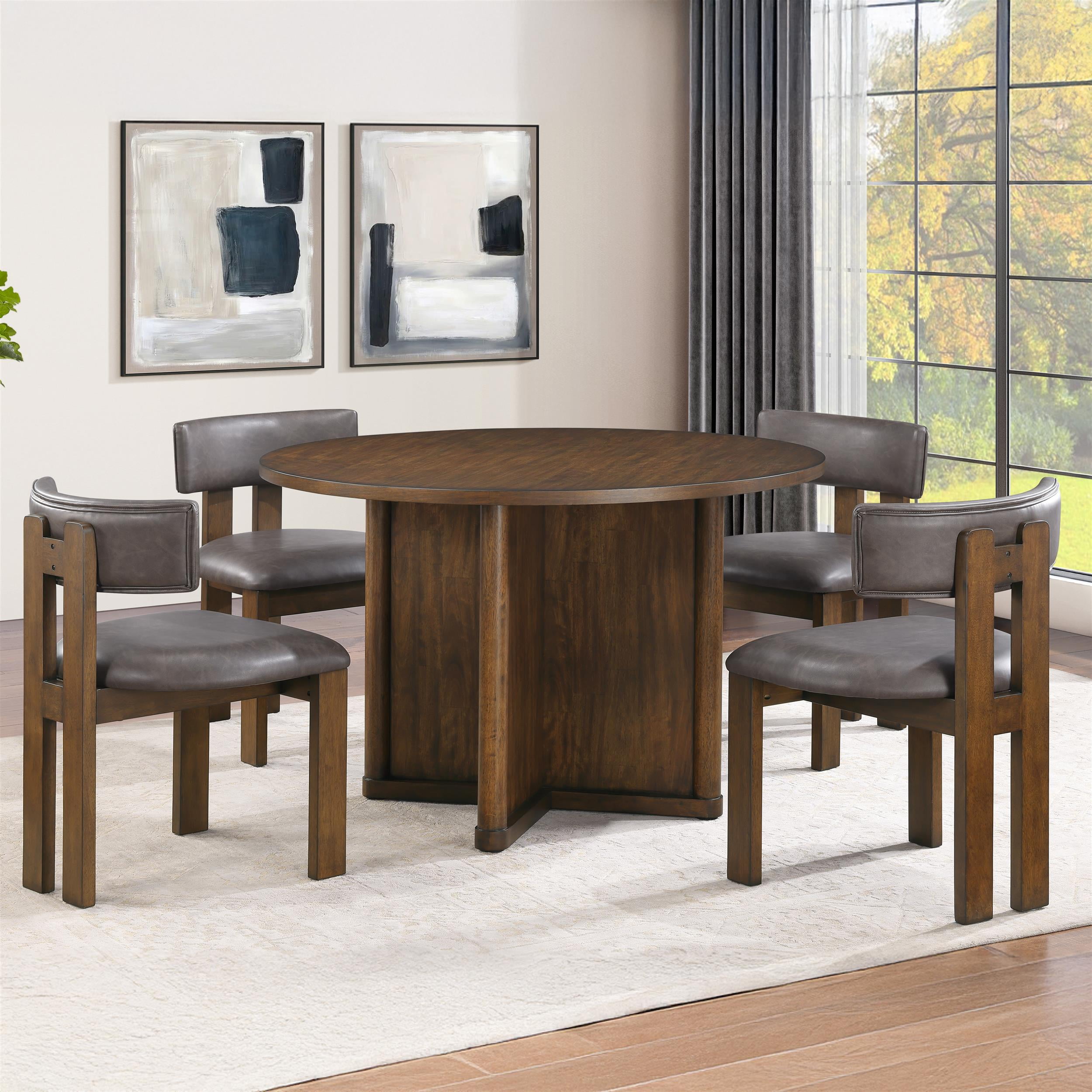 Steve Silver Cambridge Dining Table in Brown