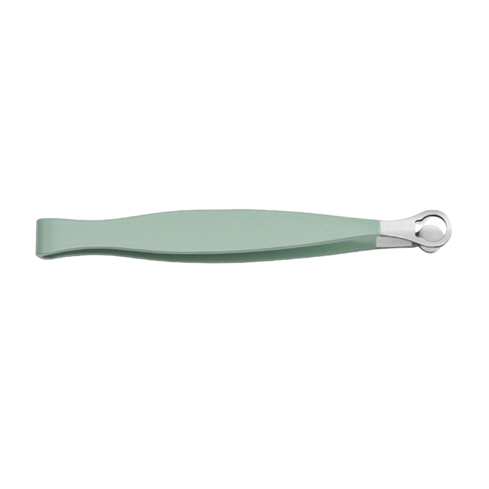 TOOYFUL 4xUniversal Nose Hair Trimming Tweezers Round Tipped Tweezers for Eyebrow Hair Green