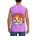 thumbnail image 4 of Pofeuu Corgi In Sushi Roll Print Men's Muscle T-Shirt, Sleeveless, Muscle Tank, Classic Muscle Tee Top For Men Casual Sleeveless Muscle T-Shirt Trendy Clothes-Small, 4 of 7